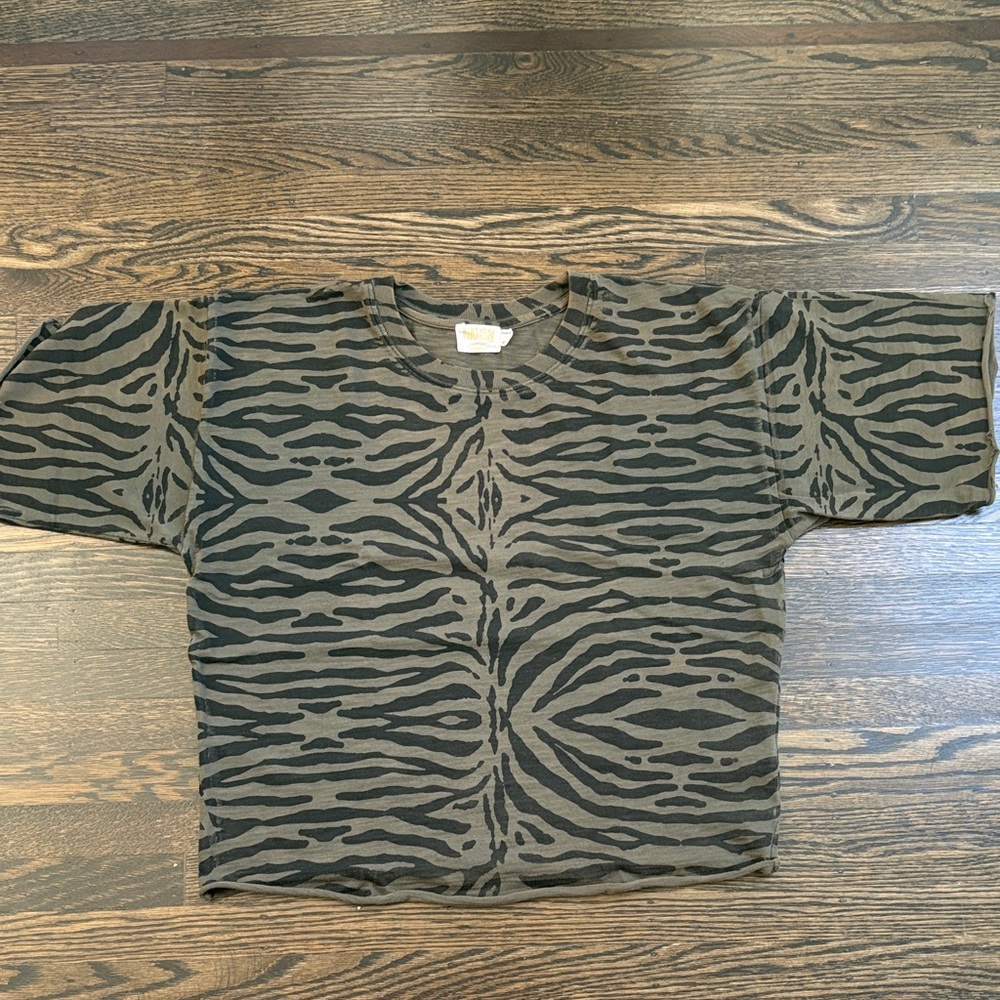 Zebra Print Crop Tee